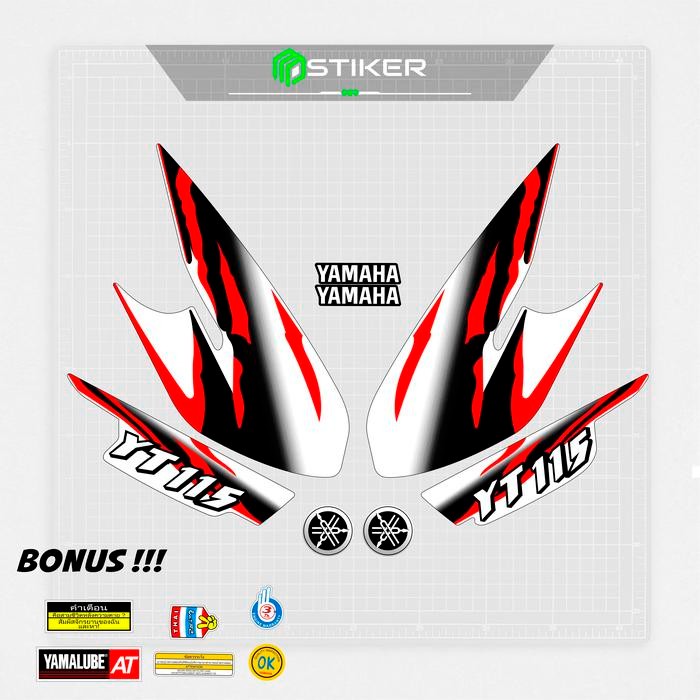 DISKON STRIPING STICKER STOCK DECAL STIKER YAMAHA YT 115 TAHUN 1993 / STIKER TANGKI / LISS YT / LESS