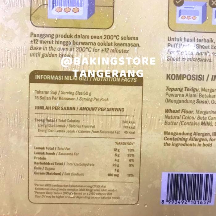 instanChatsaja- Puff Pastry Sheet Edo Edo Puff Pastry 750 Gr