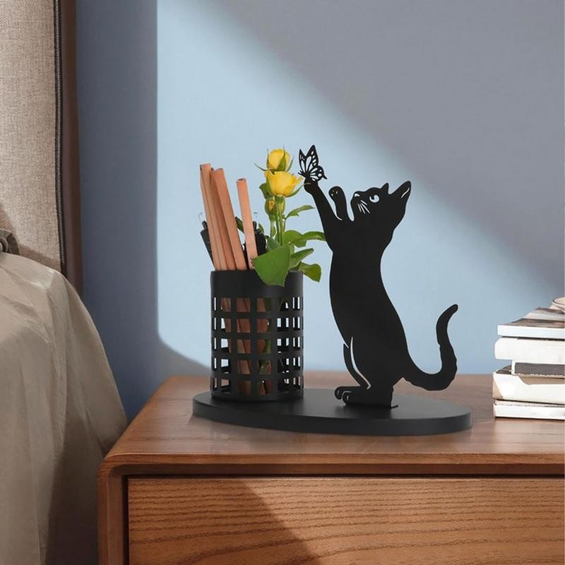 Cat Pen Holder Creative Black Cat Pencil Holder Desk Cat Pen Holders Desk Organizer For Room Office 