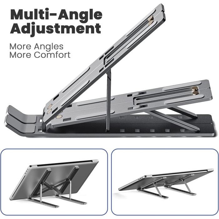 Holder Laptop Alumunium / Stand Laptop Aluminium / Dudukan Laptop