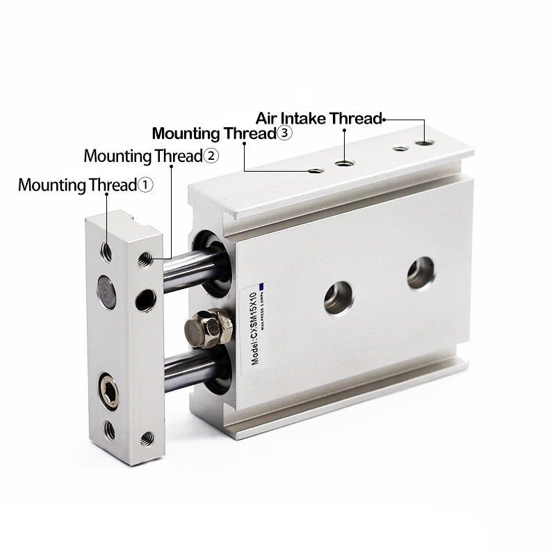 High Quality Pneumatic Cylinder Small Pneumatic Double-Axis Tr Double-Rod Cylinder