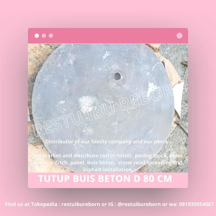 Terlaris TUTUP BUIS BETON LUBANG Diameter 80 ( GORONG - GORONG / SALURAN AIR ) SALE
