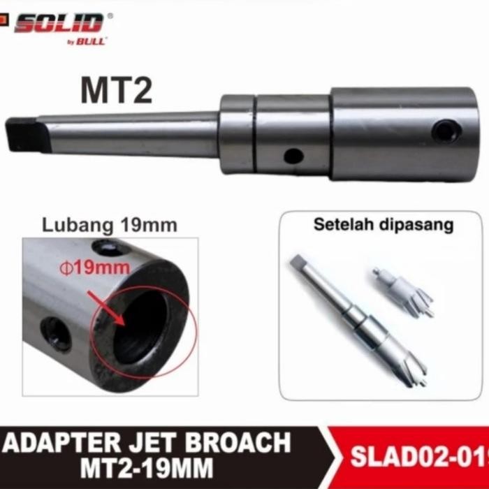 Adaptor Jetbroach Mt2 Sambungan Mesin Bor Magnet Ke Mata Bor Jetbroach