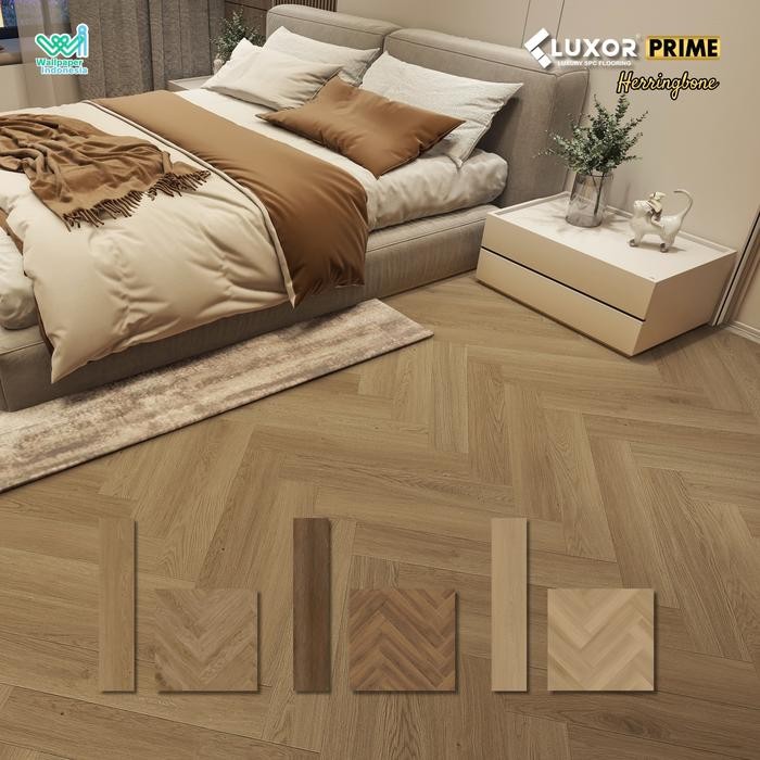 Sale Lantai Spc Vinyl Klik - Luxor Prime - Click System Flooring - Herringbone
