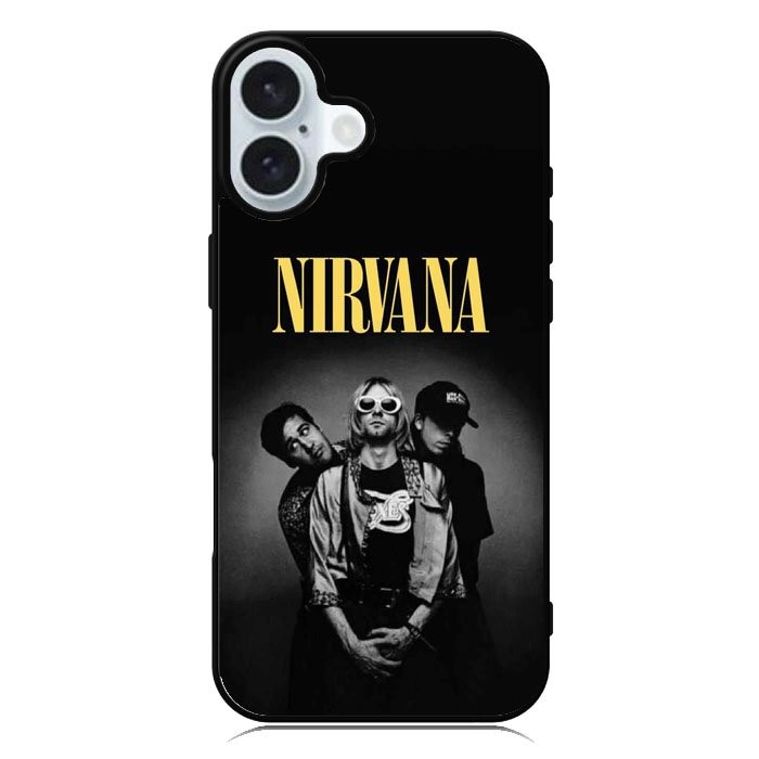 Hybrid Case Casing Custom iPhone 17 16 15 14 13 12 11 Pro Max Plus Air Mini XR  Nirvana FS0055