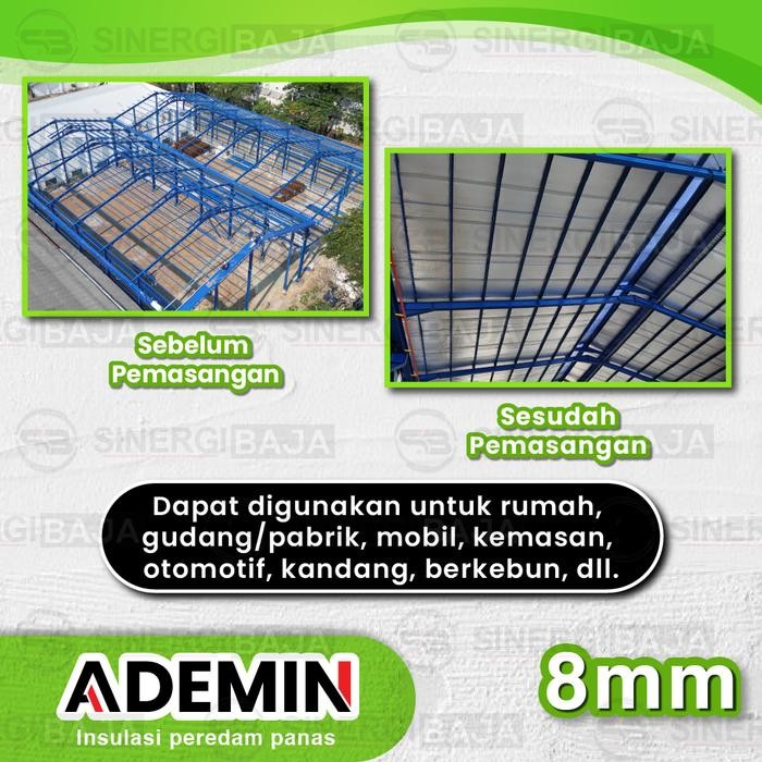 Aluminium Pe Foam Foil Insulasi Peredan Panas Roll Ademin Lite 8Mm