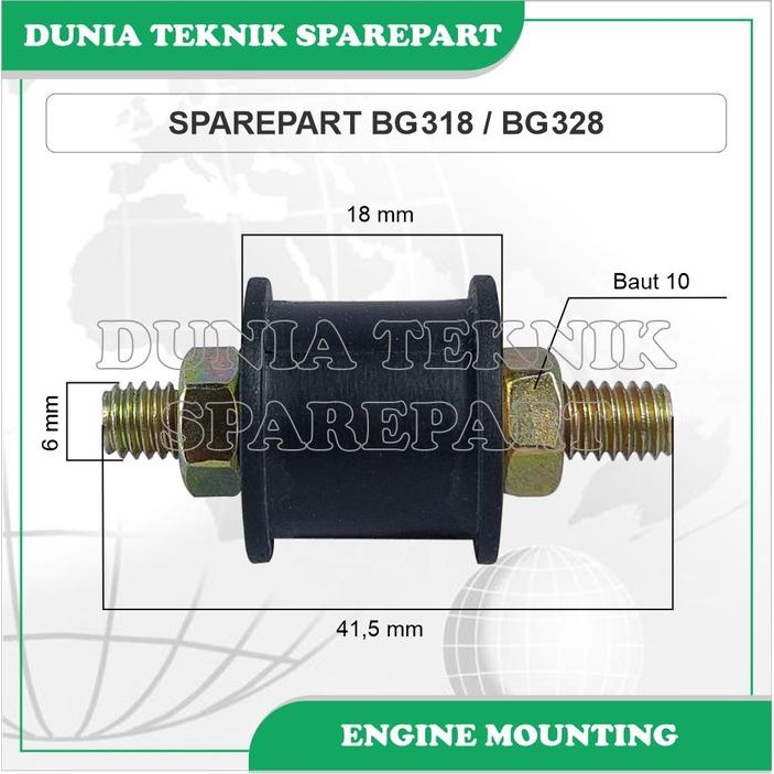 BG328 ENGINE MOUNTING / BANTALAN / KARET DUDUKAN MESIN POTONG RUMPUT