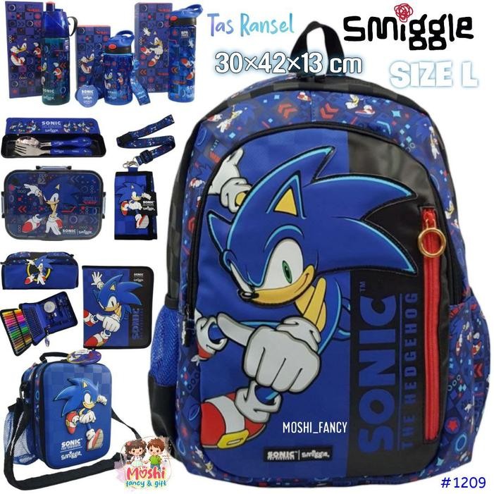 TERMURAH Tas Smiggle Sonic/ Tas Smiggle Sonic Anak Laki-Laki / Tas Smiggle Sonic The Hedgehog / Tas