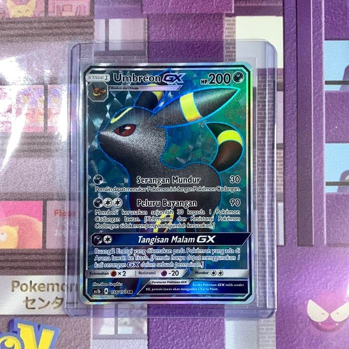 j225- 1 Umbreon Gx Sr Nm Kartu Permainan Set Tcg Card Indonesia Pokemon