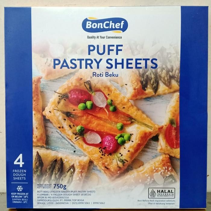 r1tf- Bonchef Puff Pastry Sheet 750G (Isi 4 Lembar @187.5G)