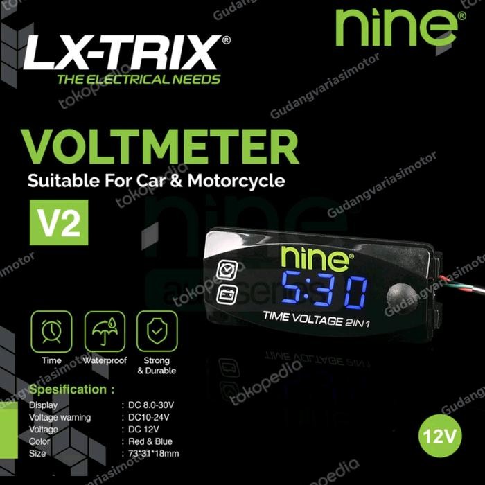 Voltmeter Digital Lx - Trix Nine V2, Volt Dan Jam