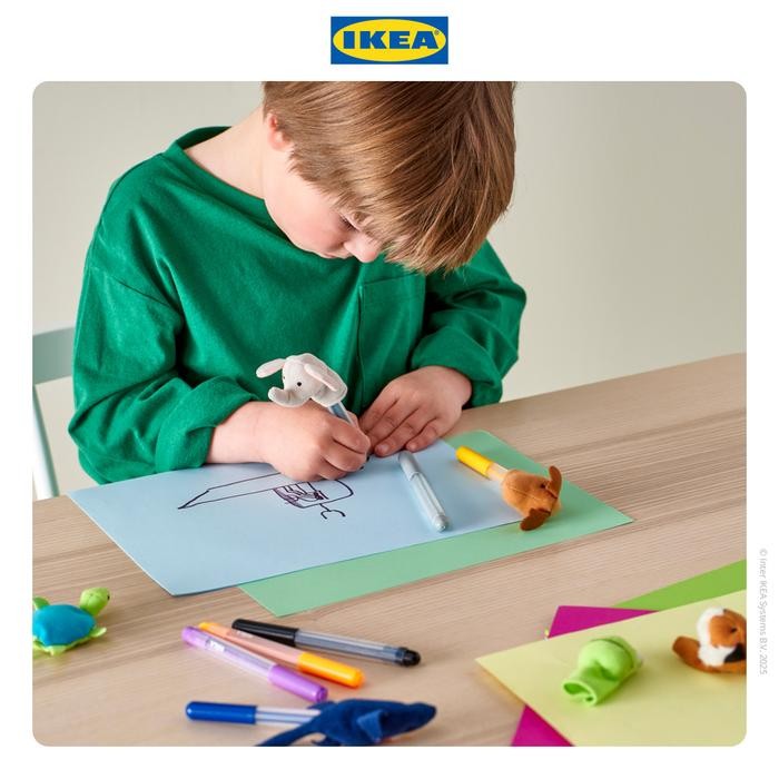 ffy3- Ikea Titta Djur Boneka Jari Berbagai Hewan Isi 10Pcs