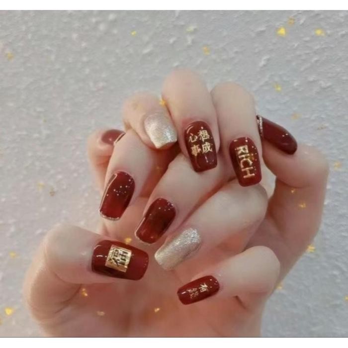 Nail Sticker Tema Imlek Chinese New Year CNY Nail art Stiker Kuku Imlek