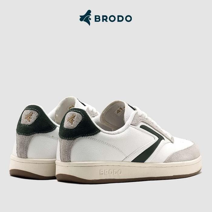 BRODO - Sneakers Ace Tennis Ivory Olive Promo