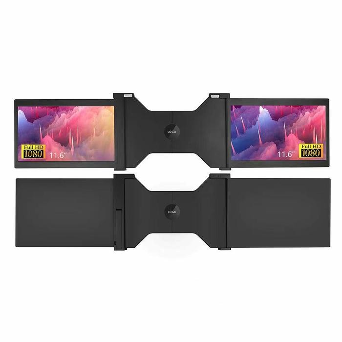 b3sm- Portable Monitor Triple Display Fhd 1920X1080 10.1 11.6 11.9 13.3 14 15 15.4 Inch