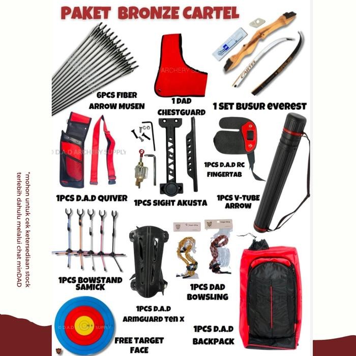 Promo Paket Standar Bow " Bronze " / Panahan Bow Set Cartel Promo 