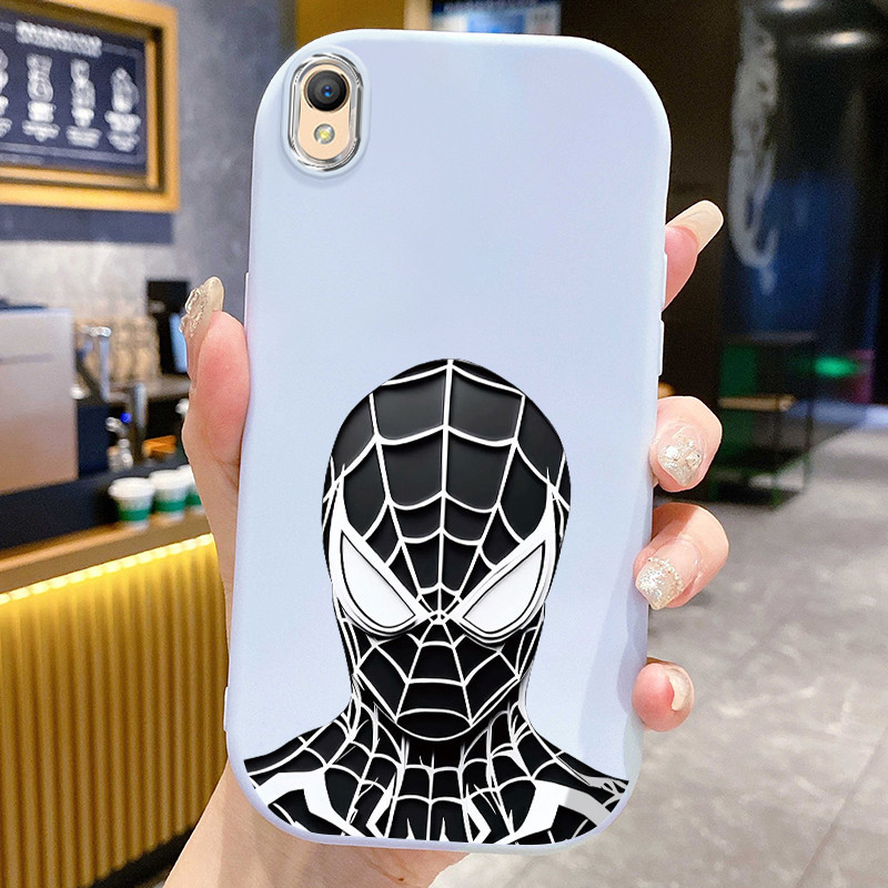 Casing Hp Untuk OPPO A37 A37F Case Pria Laki-laki Keren Laba-laba Solid Color Phone Cover Kasing Sil