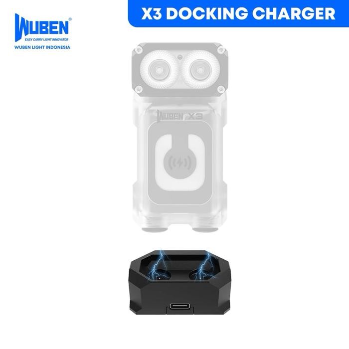 al42- Wuben Docking Charging Base Charger For Wuben X3 Flashlight Senter