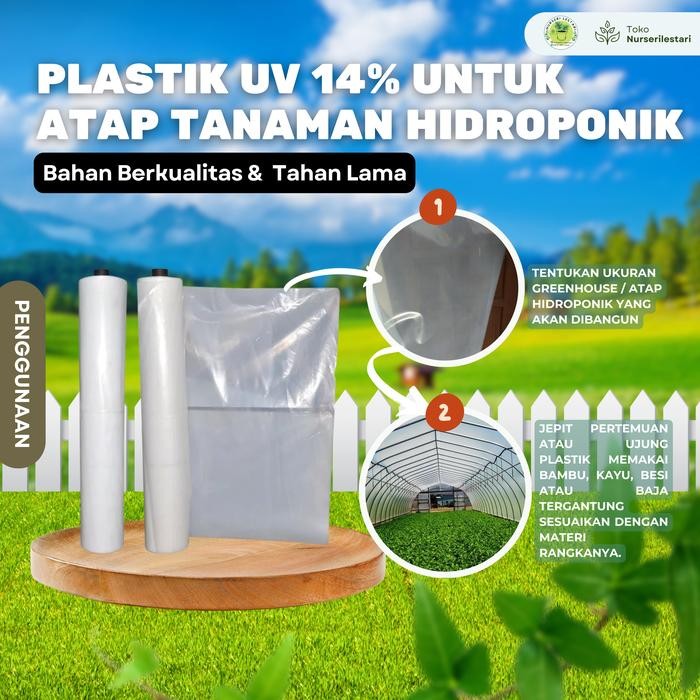 Plastik Uv 14% Lebar 3 M Untuk Atap Hidroponik Dan Atap Greenhouse Best Seller