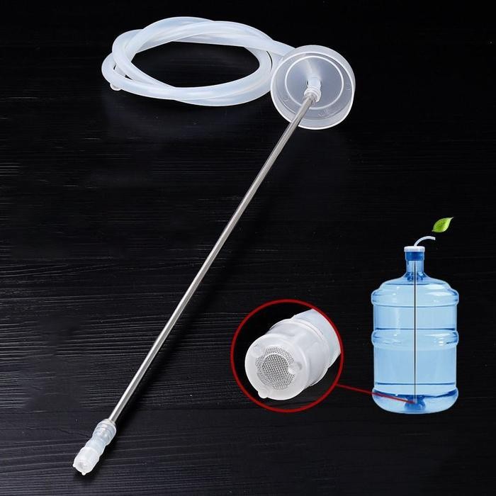 TERLARIS 150cm Selang Silikon Pompa Galon Foodgrade Pipa Galon Stainless 304 Pipa Selang Hisap