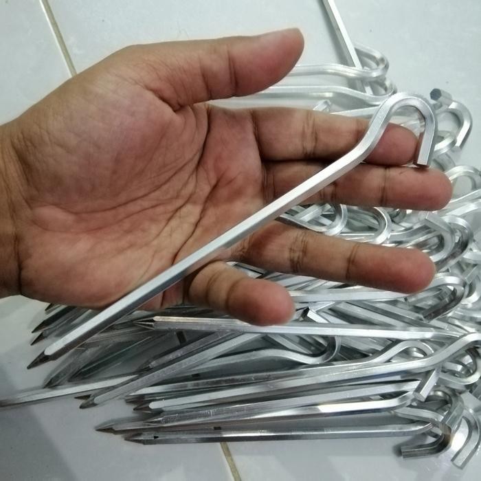 Pasak tenda alumunium Alloy - Pasak tenda aluminium alloy silver