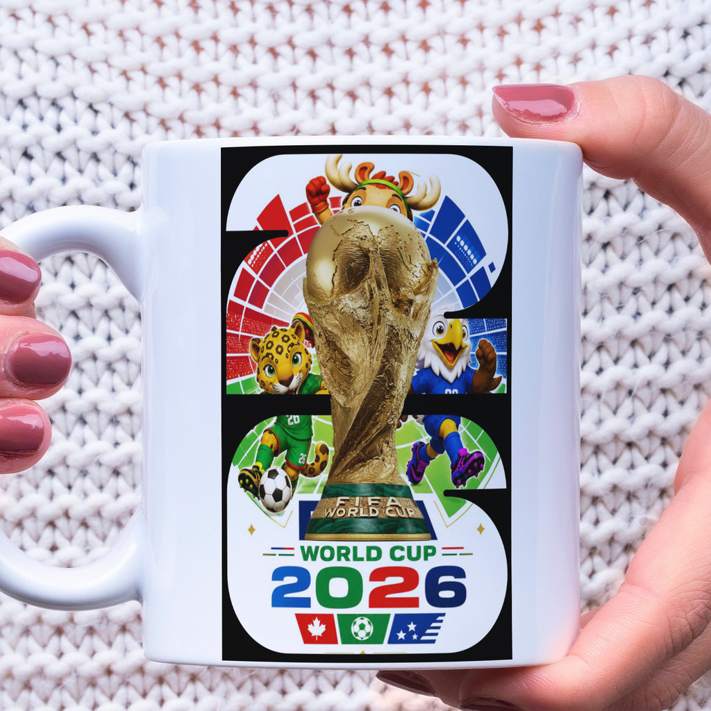 Mug Cangkir Fifa world cup logo 3 Nations Mascot