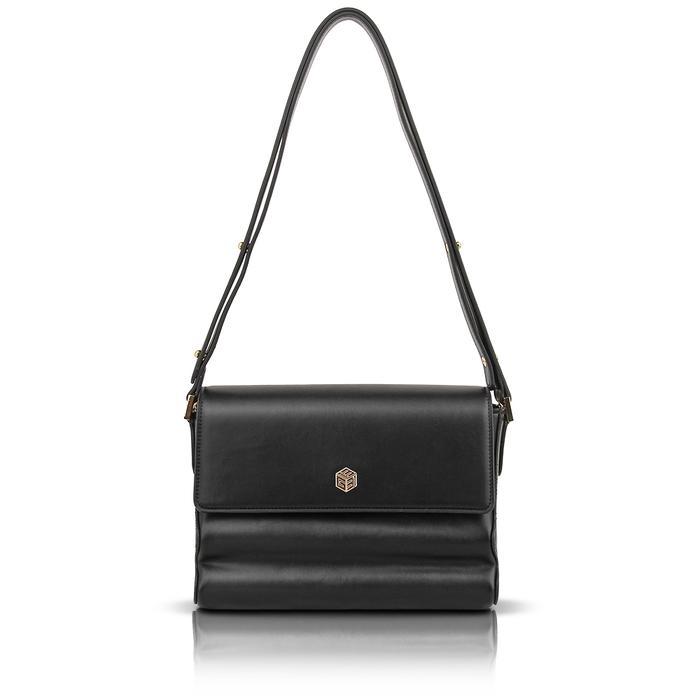 Gobelini 1331 Caprile Tas Selempang Wanita Bahan PVC Tahan Gores, Warna Hitam, Adjustable Shoulder S