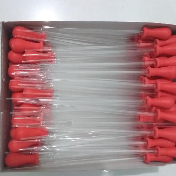PIPET TETES KACA 20CM DOT MERAH