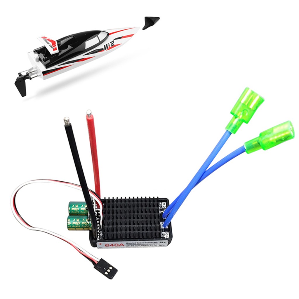 Y15AHigh Power 12V-24V Waterproof Bidirectional RC ESC Brush ESC for RC Car and Boat 640A