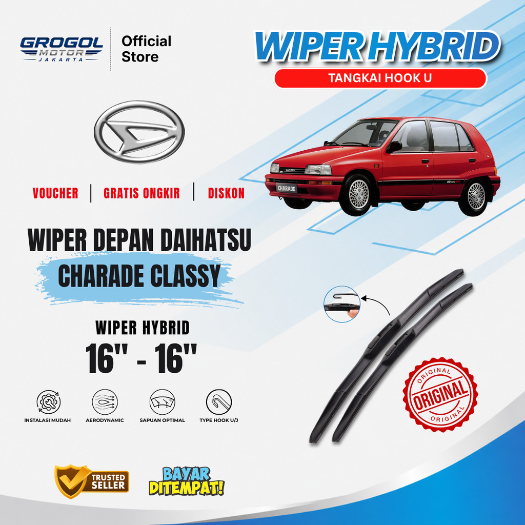 Wiper Daihatsu Charade Classy Hybrid Kaca Depan Mobil