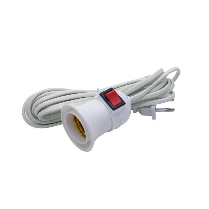 Fitting Lampu + Kabel 4m Fitting Gantung Kabel 4 Meter Saklar