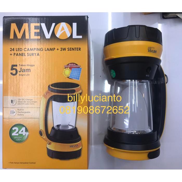Promo Lampu Emergency Camping Lamp Led 24 + Senter 3W + Panel Surya