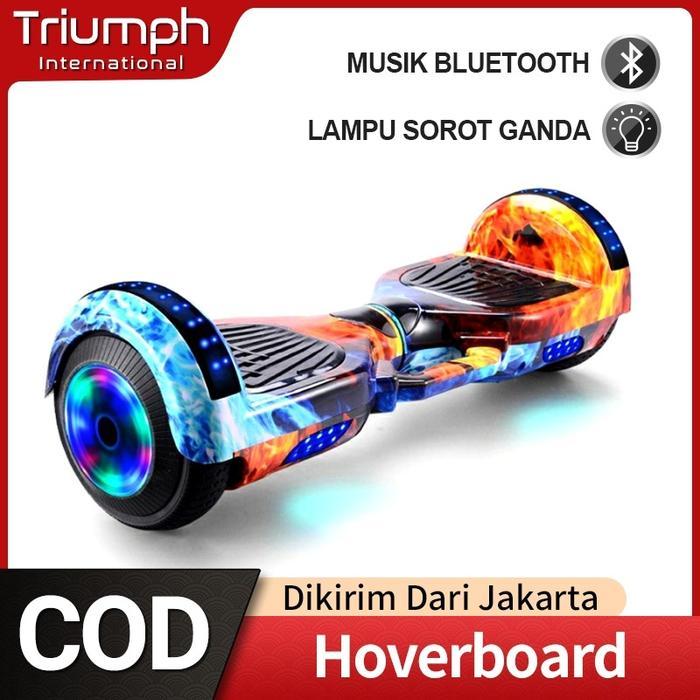 Hoverboard Smart Balance Wheel 7 Inch - Mainan Anak & Dewasa, Anti Slip dengan Bluetooth Musik, LED