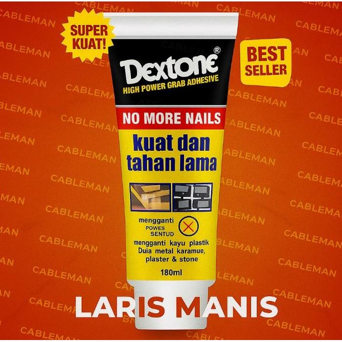 "New" Lem Keramik, Kayu, Metal dan Batu Super Kuat No More Nail Dextone