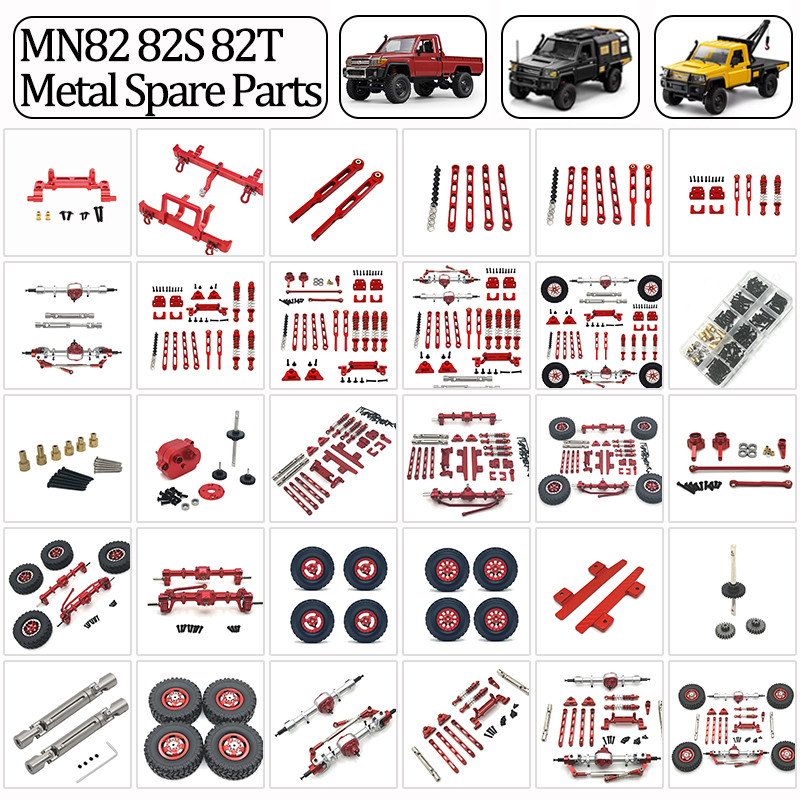 MN82 MN82S MN82PRO MN82T 1/12 RC Car Spare Parts Metal Upgrade Drive Shaft Shock Absorber Gear Box