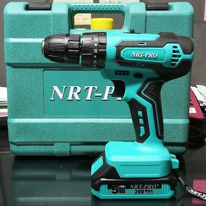Promo Bor Baterai 10Mm Nrt 340 Dc Cordless Bor Nrt-Pro(Dapat 2 Baterai) Termurah