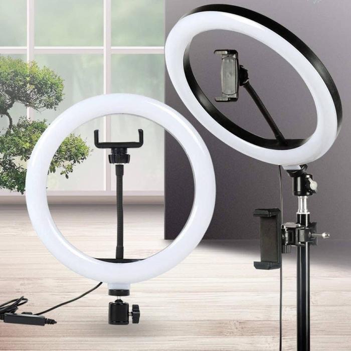 Ring Light Tripod Selfie Led Holder Tripod 2.1m Lampu RingLight Cocok untuk Live Stremer/ make up/ti