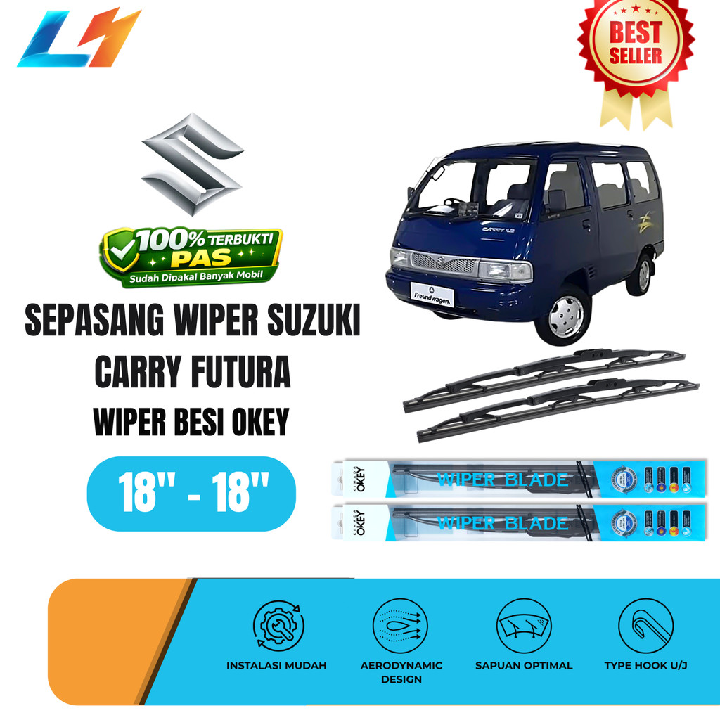 Wiper Suzuki Carry Futura Konvensional Kaca Depan Mobil