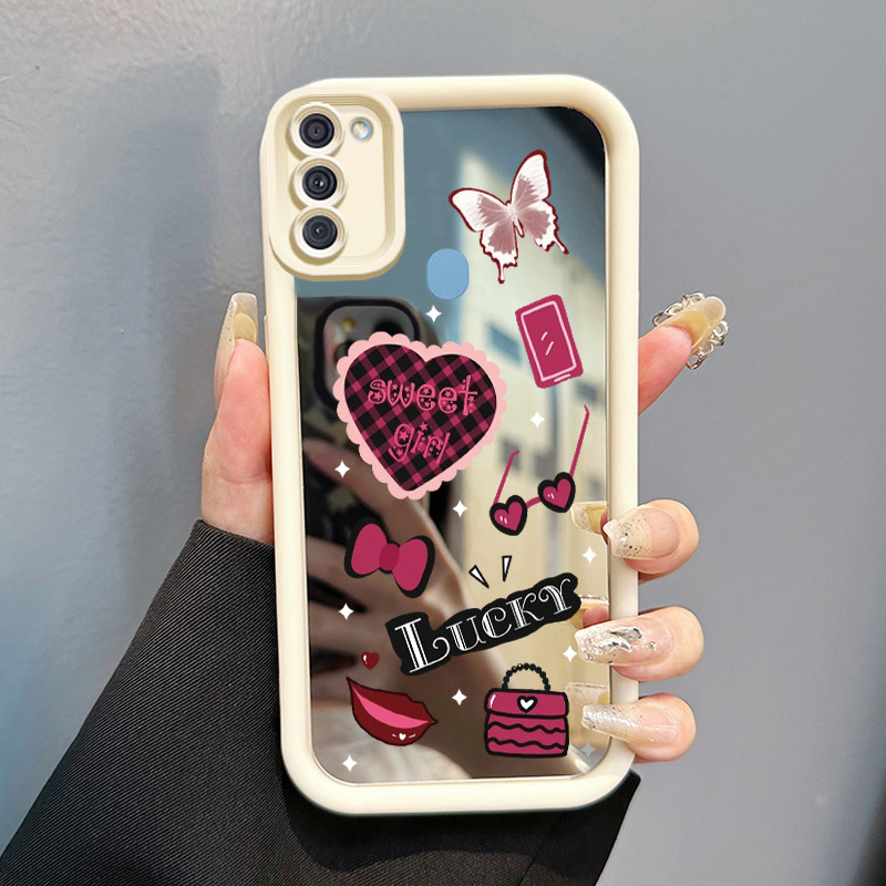 Casing Hp Samsung Galaxy A11 M11 Case Casing HP Softcase Silikon Love Heart Tas Kacamata Lipstik Aks
