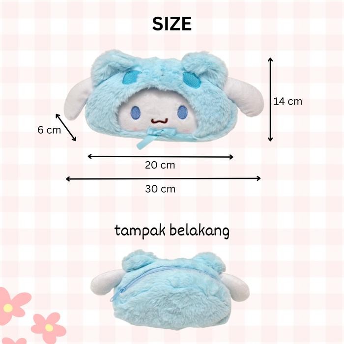 

FUR PEN CASE SANRIO TEMPAT PENSIL BULU MELODY KUROMI CINNAMOROLL
