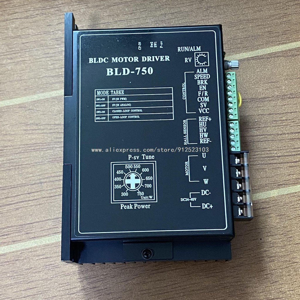 24V 36V 48V Bldc Motor Driver Controller 750W 18V-50V Dc Brushless Dc Motor Driver Bld-750