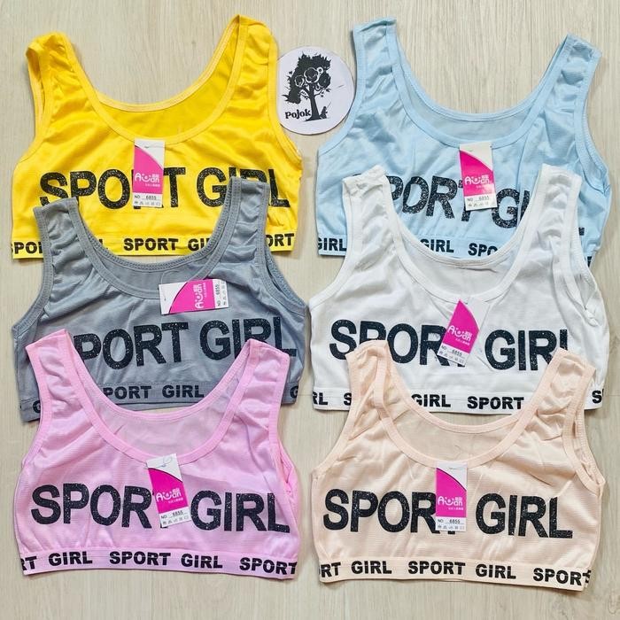 (6pc) Miniset anak cewek AINIAN // Miniset sport // Miniset bra sport Fashion - Random