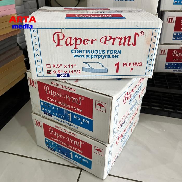

NEW PRODUK CONTINUOUS FORM PAPER PRYNS 9.5X11"/4 DPH 1PLY WARUNG ARA67