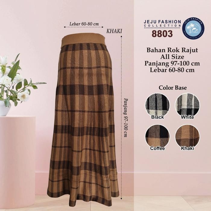 Rok Rajut Motif Panjang Import Tebal Dan Halus Wanita - 8803