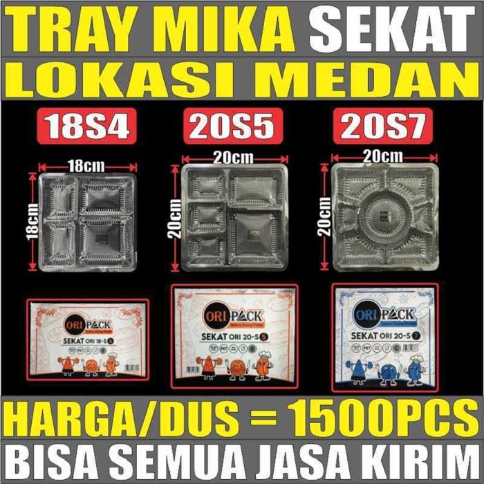 Mika Tray 18S4 Sekat4 n 20S5 Sekat5 n 20S7 Sekat7 Utk Kotak Nasi Dus Jasa Kirim Medan
