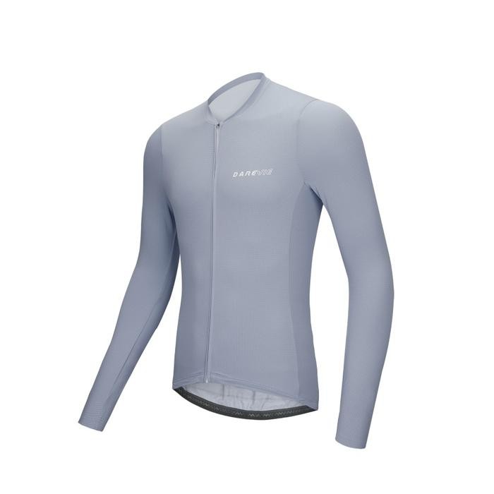 Ready Darevie Jersey lengan panjang carbon grey man sepeda cycling mysenlan Terlaris