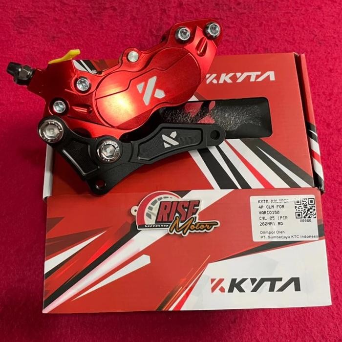 Kaliper Kepala Babi Ktc Cl4 4 Piston Breket 260Mm Shock Sff Vario 110 125 150 Beat Fi Karbu Scoopy