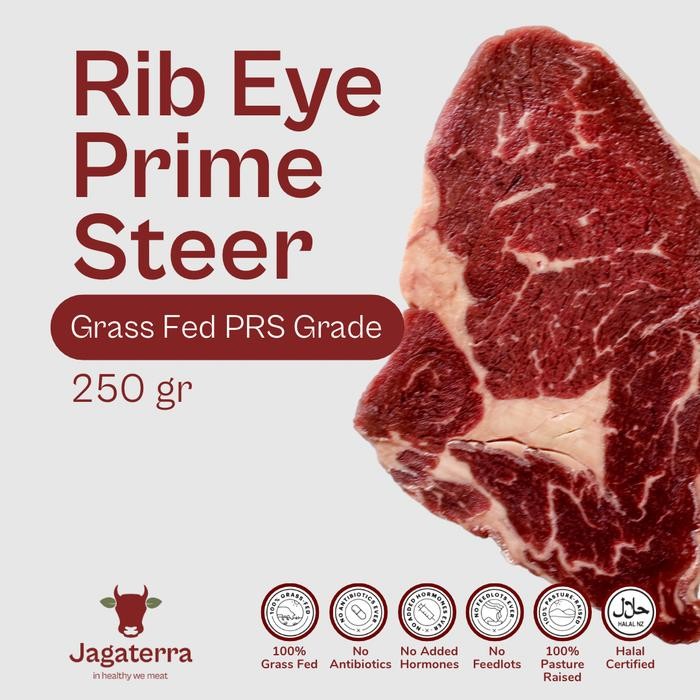 

Pilihan- Rib Eye Steak Grassfed Grade Prime Steer