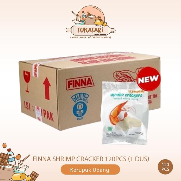 

Pilihan- Grosir Finna Shrimp Cracker 10Grx120 Pcs Kerupuk Udang Goreng Dus Siap Saji Krupuk