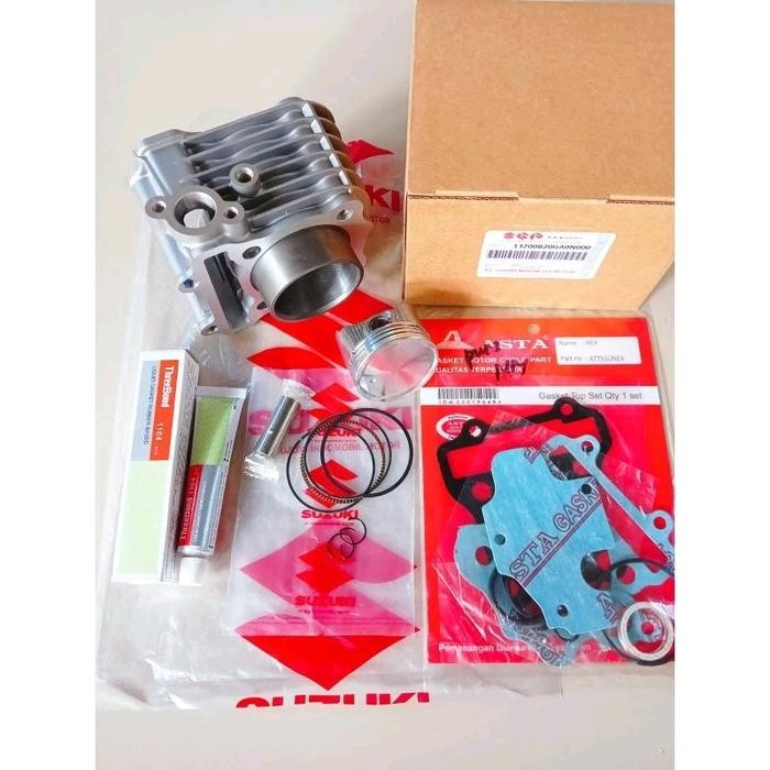 BLOK SEHER LENGKAP+PISTON KIT SUZUKI NEX/NEX 2/ADRESS/LEST